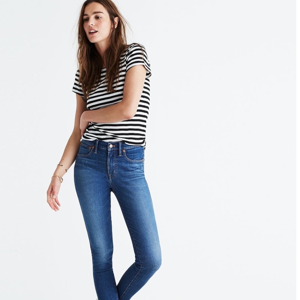 Madewell 9" Mid-Rise Skinny Jeans in Patty Wash